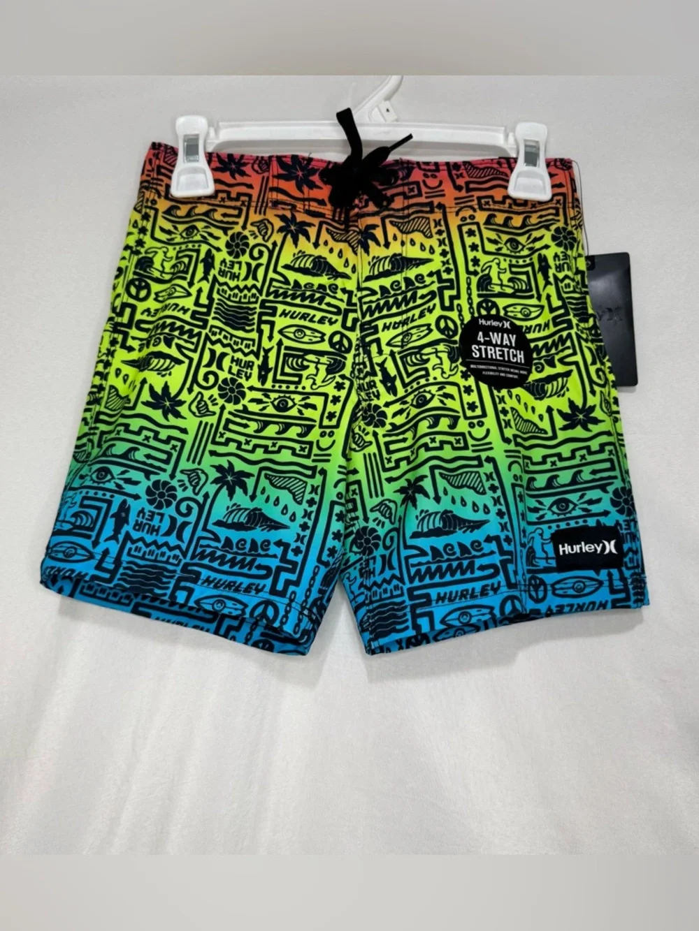 Boys Hurley Print Boardshorts Size 4